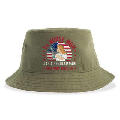 Like A Regular Mom But Way Cooler Va Nurse Mom Gift Sustainable Bucket Hat