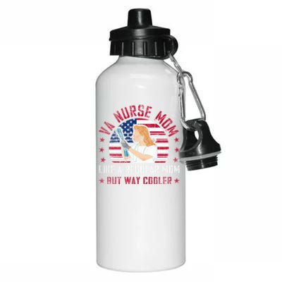 Like A Regular Mom But Way Cooler Va Nurse Mom Gift Aluminum Water Bottle