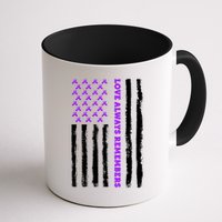 Love Always Remembers Alzheimer's American Flag Mug