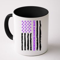 Love Always Remembers Alzheimer's American Flag Mug