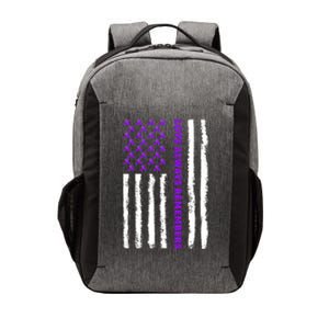 Love Always Remembers Alzheimer's American Flag Vector Backpack