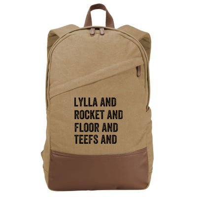 Lylla And Rocket And Floor And Teefs Cotton Canvas Backpack