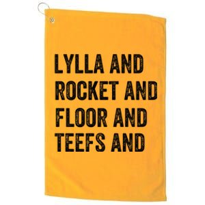 Lylla And Rocket And Floor And Teefs Platinum Collection Golf Towel