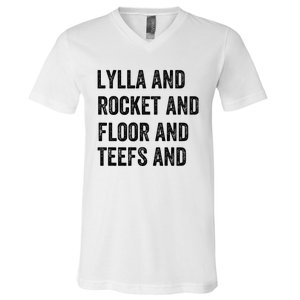 Lylla And Rocket And Floor And Teefs V-Neck T-Shirt