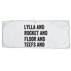 Lylla And Rocket And Floor And Teefs Large Microfiber Waffle Golf Towel