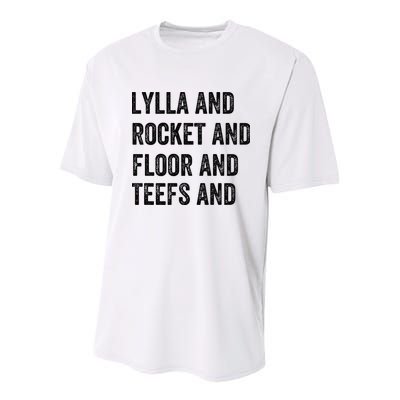 Lylla And Rocket And Floor And Teefs Youth Performance Sprint T-Shirt