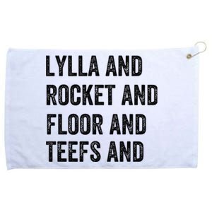 Lylla And Rocket And Floor And Teefs Grommeted Golf Towel