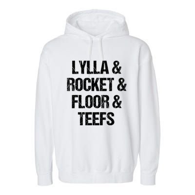 Lylla And Rocket And Floor And Teefs Funny Garment-Dyed Fleece Hoodie