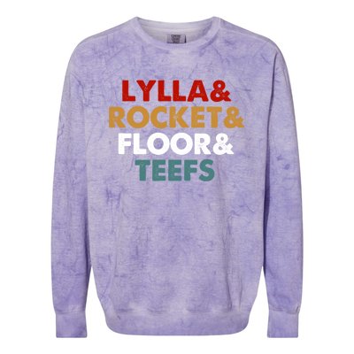 Lylla And Rocket And Floor And Teefs Funny Vintage Colorblast Crewneck Sweatshirt