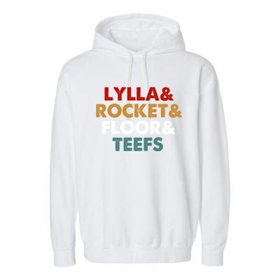 Lylla And Rocket And Floor And Teefs Funny Vintage Garment-Dyed Fleece Hoodie