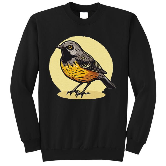 Lovely American Robin Bird In Pocket Sweatshirt