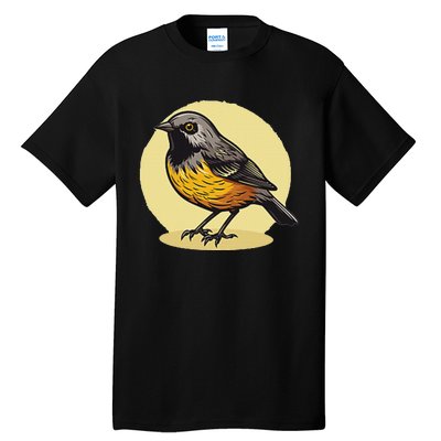 Lovely American Robin Bird In Pocket Tall T-Shirt