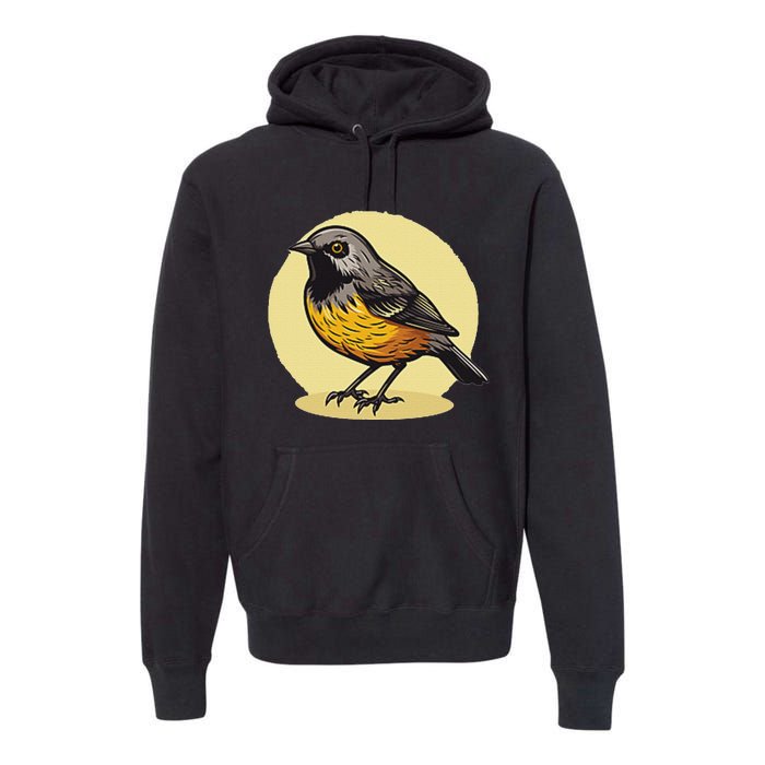 Lovely American Robin Bird In Pocket Premium Hoodie