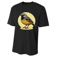 Lovely American Robin Bird In Pocket Performance Sprint T-Shirt