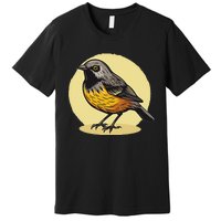 Lovely American Robin Bird In Pocket Premium T-Shirt