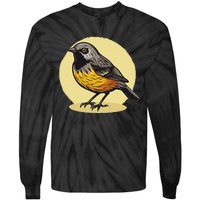 Lovely American Robin Bird In Pocket Tie-Dye Long Sleeve Shirt