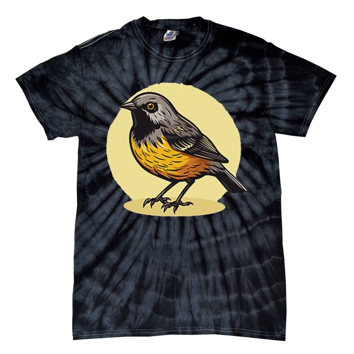 Lovely American Robin Bird In Pocket Tie-Dye T-Shirt