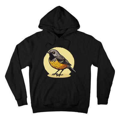 Lovely American Robin Bird In Pocket Tall Hoodie