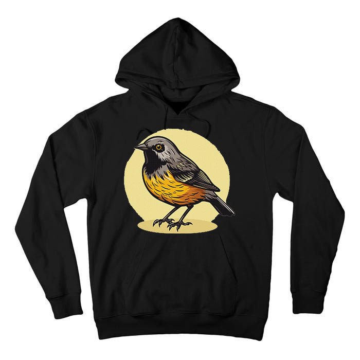 Lovely American Robin Bird In Pocket Tall Hoodie