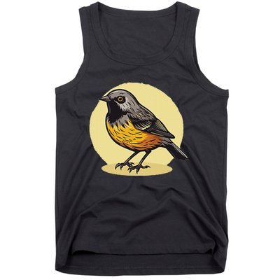 Lovely American Robin Bird In Pocket Tank Top