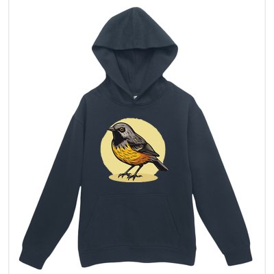 Lovely American Robin Bird In Pocket Urban Pullover Hoodie