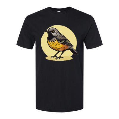 Lovely American Robin Bird In Pocket Softstyle CVC T-Shirt