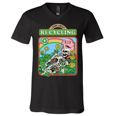 Learn About Recycling V-Neck T-Shirt