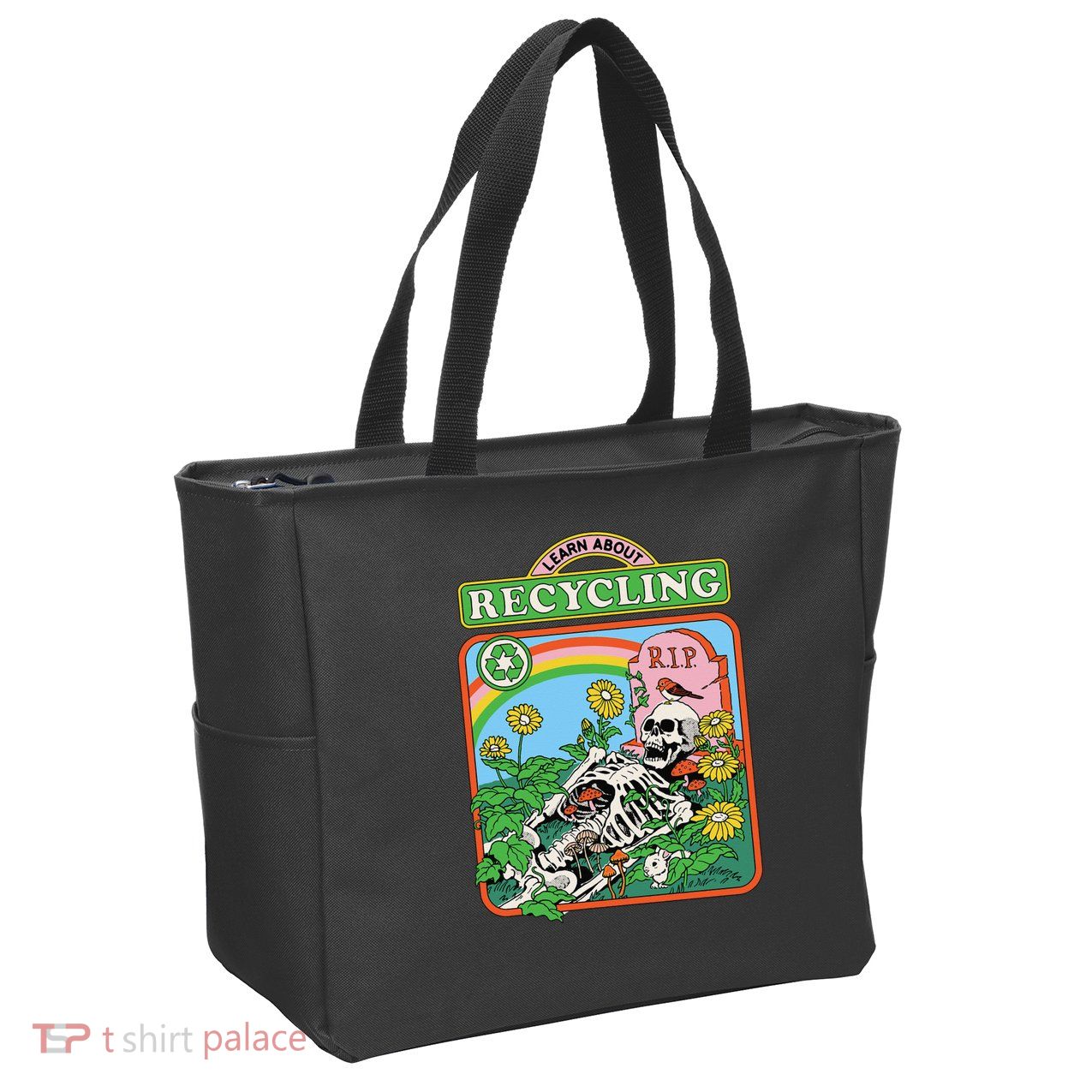 Learn About Recycling Zip Tote Bag