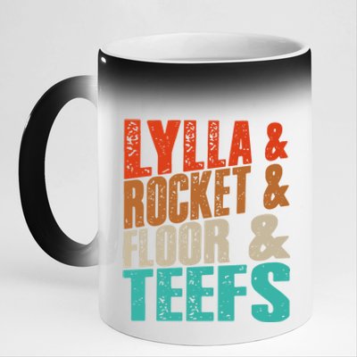 Lylla And Rocket And Floor And Teefs Funny Vintage 11oz Black Color Changing Mug