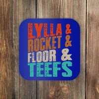 Lylla And Rocket And Floor And Teefs Funny Vintage Coaster