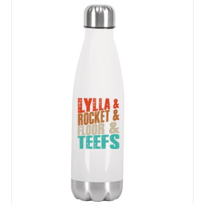 Lylla And Rocket And Floor And Teefs Funny Vintage Stainless Steel Insulated Water Bottle