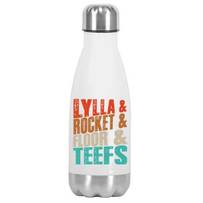 Lylla And Rocket And Floor And Teefs Funny Vintage Stainless Steel Insulated Water Bottle