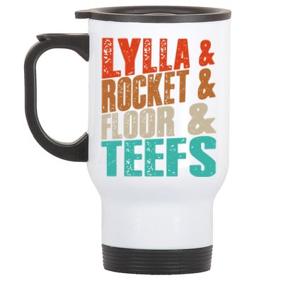 Lylla And Rocket And Floor And Teefs Funny Vintage Stainless Steel Travel Mug