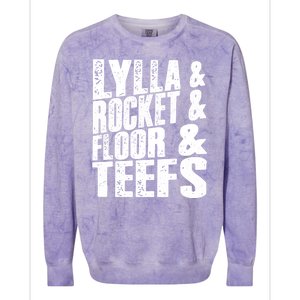 Lylla And Rocket And Floor And Teefs Funny Colorblast Crewneck Sweatshirt