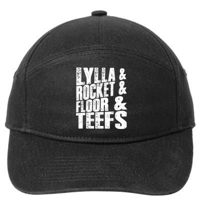 Lylla And Rocket And Floor And Teefs Funny 7-Panel Snapback Hat