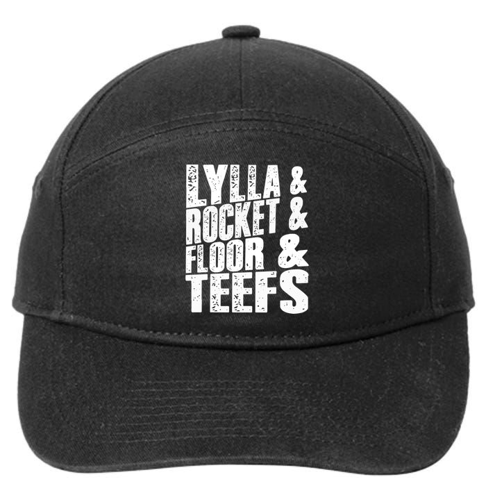 Lylla And Rocket And Floor And Teefs Funny 7-Panel Snapback Hat