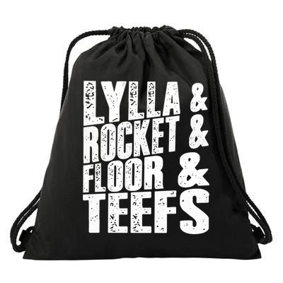 Lylla And Rocket And Floor And Teefs Funny Drawstring Bag