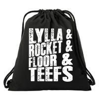 Lylla And Rocket And Floor And Teefs Funny Drawstring Bag