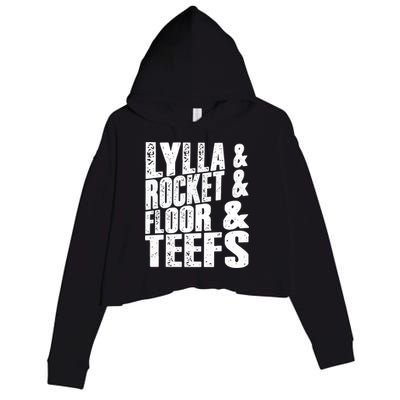 Lylla And Rocket And Floor And Teefs Funny Crop Fleece Hoodie
