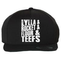 Lylla And Rocket And Floor And Teefs Funny Wool Snapback Cap
