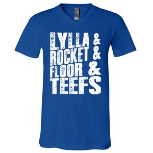 Lylla And Rocket And Floor And Teefs Funny V-Neck T-Shirt