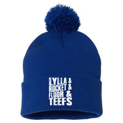 Lylla And Rocket And Floor And Teefs Funny Pom Pom 12in Knit Beanie