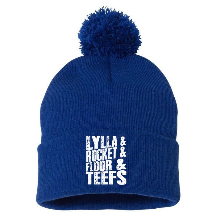 Lylla And Rocket And Floor And Teefs Funny Pom Pom 12in Knit Beanie