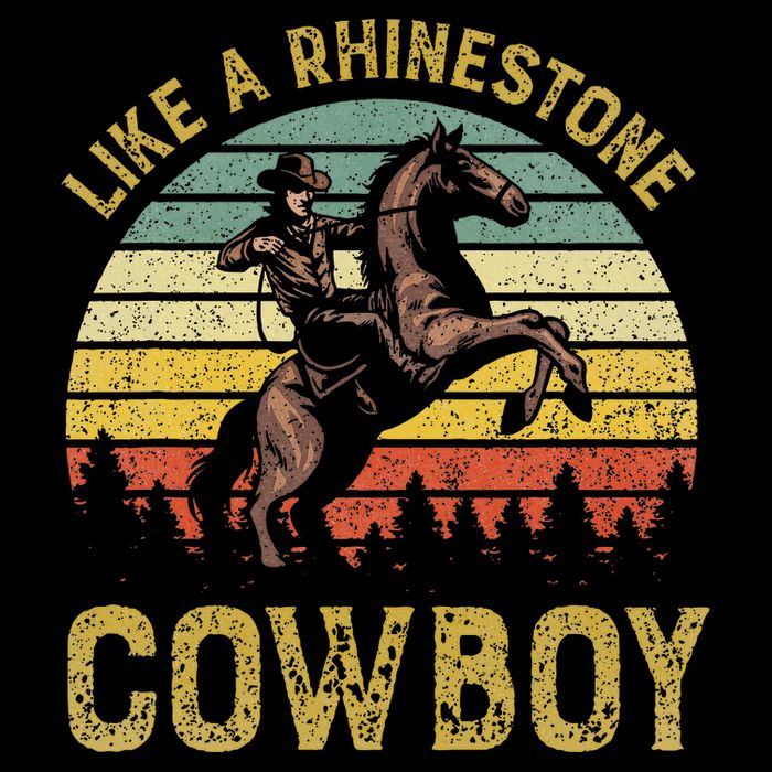 Like A Rhinestone Cowboy Vintage Western Rodeo Country Music T-Shirt