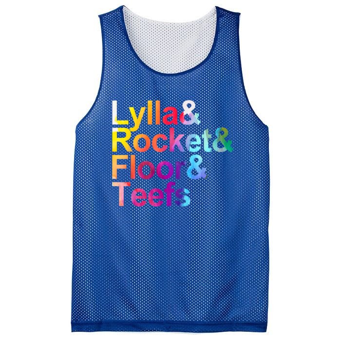 Lylla And Rocket And Floor And Teefs Funny Mesh Reversible Basketball Jersey Tank