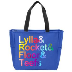 Lylla And Rocket And Floor And Teefs Funny Zip Tote Bag