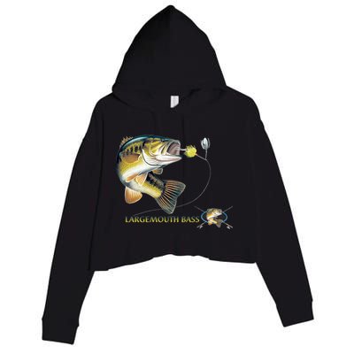 Largemouth Bass Crop Fleece Hoodie