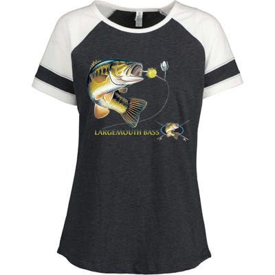 Largemouth Bass Enza Ladies Jersey Colorblock Tee