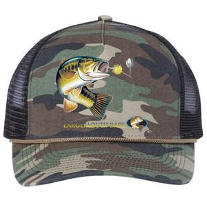 Largemouth Bass Retro Rope Trucker Hat Cap