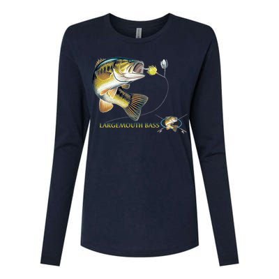 Largemouth Bass Womens Cotton Relaxed Long Sleeve T-Shirt